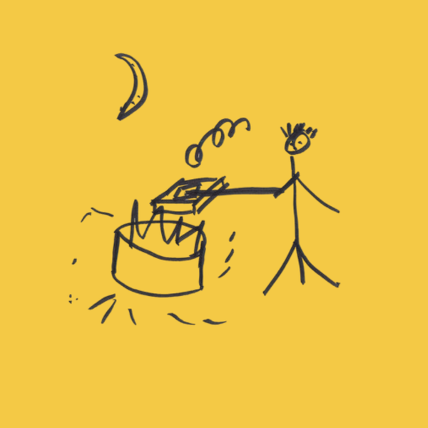 Sticky note drawing